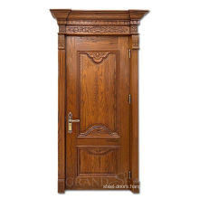 Walnut color middle east kitchen room entrance interior casement mahogany solid  wood door for front gate